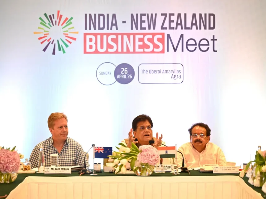 agra-world-capital-of-footwear-campaign-india-new-zealand-fta-piyush-goyal-msme-export-hindi