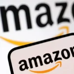 Amazon logo on promotional materials.