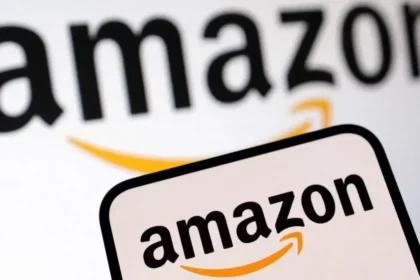 Amazon logo on promotional materials.