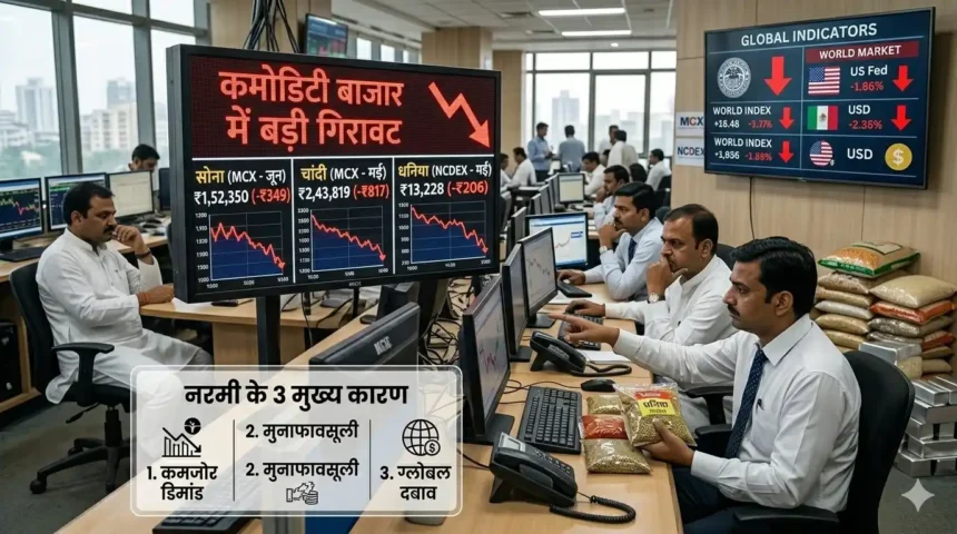 gold-silver-coriander-price-fall-mcx-market-update-april-2026-hindi