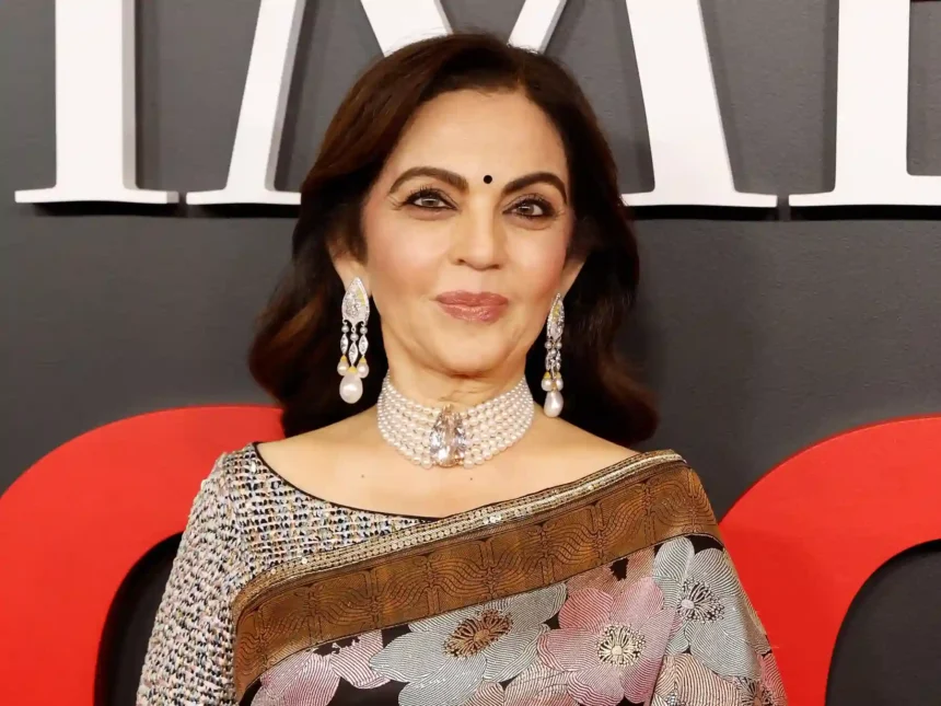 nita-ambani-101-carat-diamond-time100-gala-banarsi-saree-hindi