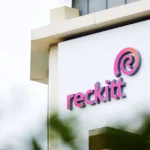 Reckitt logo on building exterior.