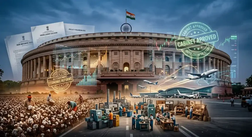 cabinet-decisions-today-2026-pm-modi-23000-crore-projects-approval-msme-eclgs-cotton-mission-frp-sugarcane-hindi-news