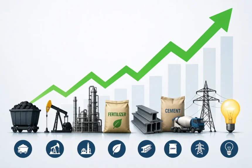 core-sector-growth-april-2026-cement-steel-electricity-production-rise