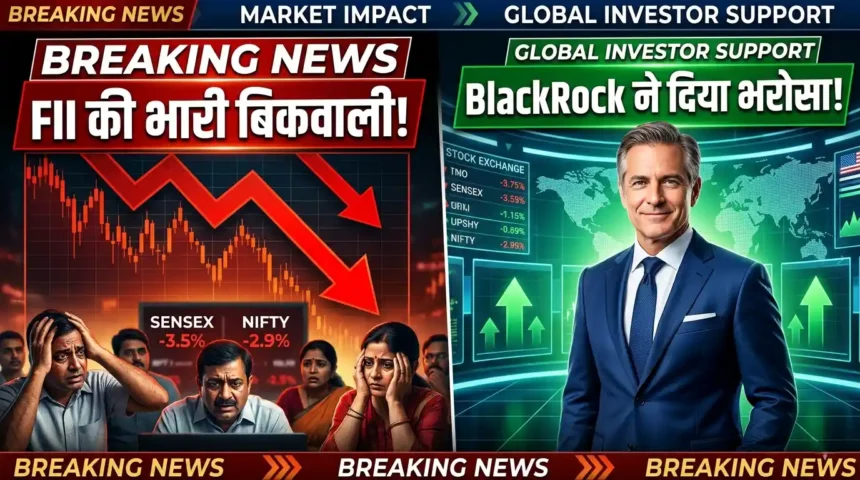 fii-selling-india-blackrock-bullish-india-market-hindi-analysis