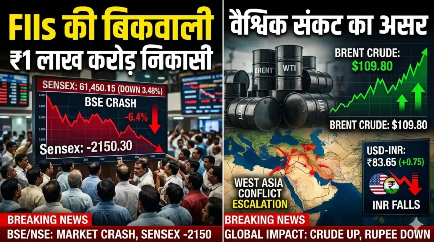 fiis-selling-india-100000-crore-outflow-rupee-fall-market-impact-hindi-analysis