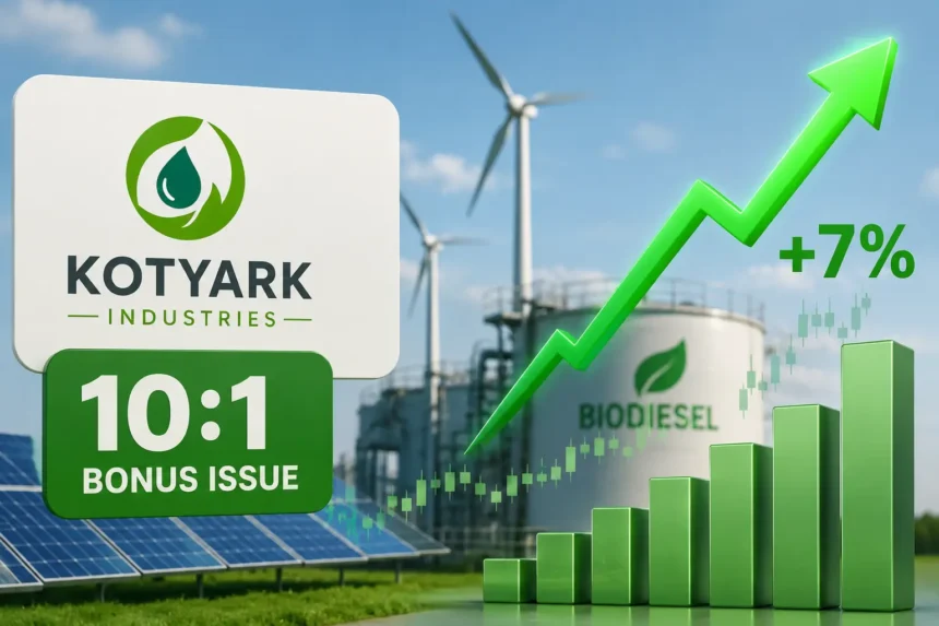 kotyark-industries-10-1-bonus-issue-green-energy-stock-jumps-hindi-news