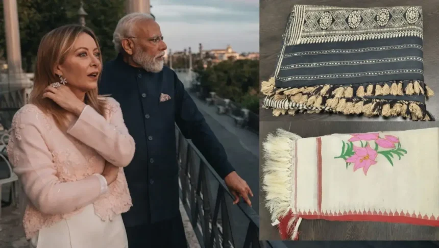 modi-gift-to-meloni-muga-silk-stole-price-and-speciality
