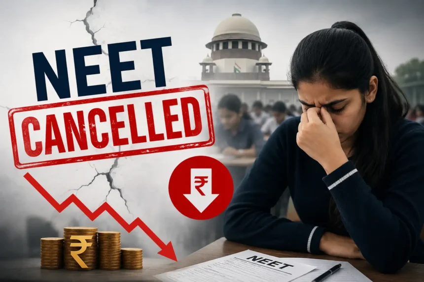 neet-exam-cancelled-2026-paper-leak-students-loss-500-crore-hindi