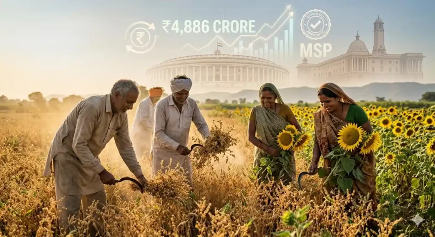 pm-kisan-23rd-installment-msp-farmers-4886-crore-chana-sunflower-purchase-approval-hindi-2026