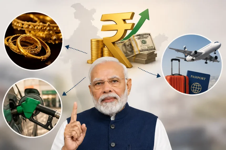 pm-modi-appeal-gold-petrol-foreign-travel-impact-forex-reserves-hindi
