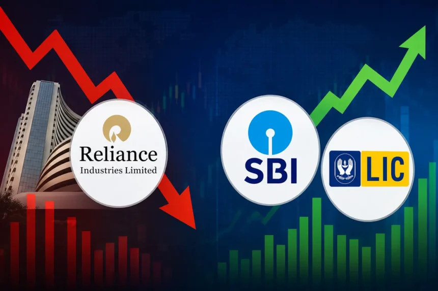 reliance-market-cap-loss-sbi-lic-gain-share-market-news