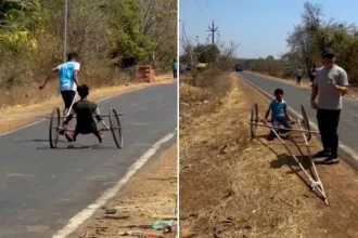 sachin-tendulkar-village-kids-jugaad-car-viral-video-hindi