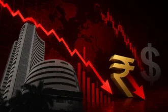 share-market-crash-sensex-falls-600-points-rupee-all-time-low
