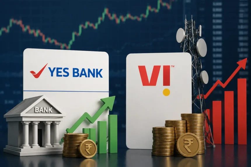 yes-bank-vodafone-idea-low-price-high-market-cap-shares-hindi