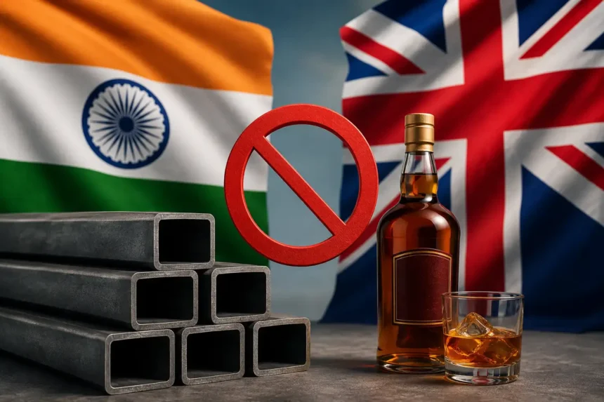 india-warns-uk-over-steel-duty-scotch-whisky-tariff-dispute
