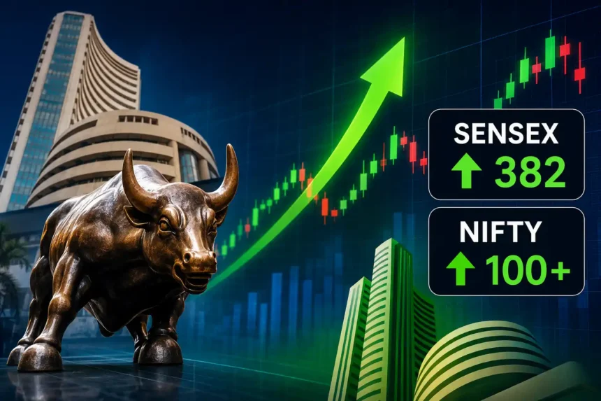 it-stocks-led-market-rally-sensex-closes-382-points-higher-jensen-huang-ai-statement
