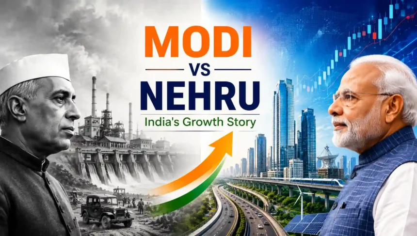 modi-vs-nehru-india-economic-progress-gdp-growth-comparison
