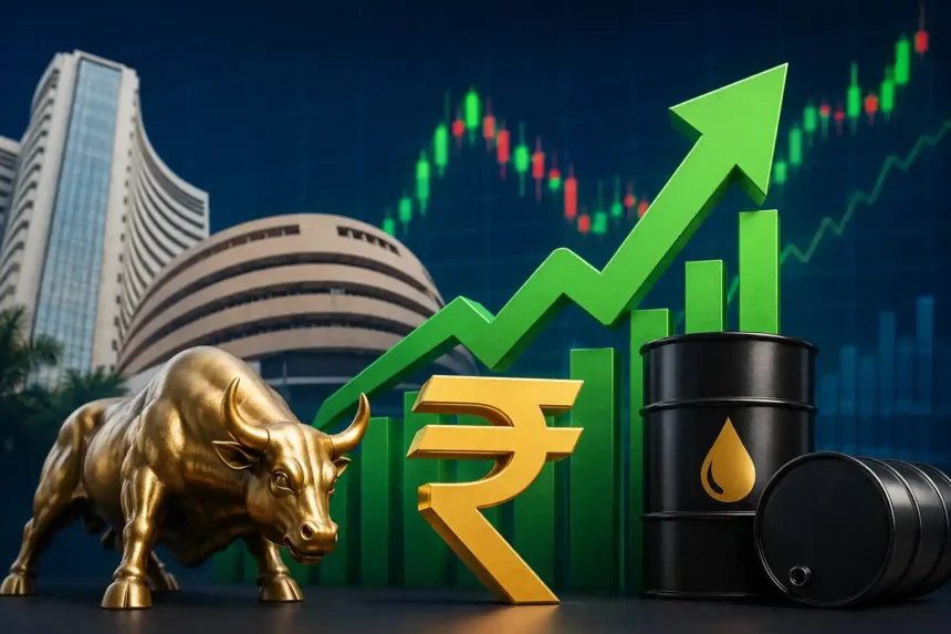 share-market-updates-fii-return-strong-rupee-crude-oil-india-market