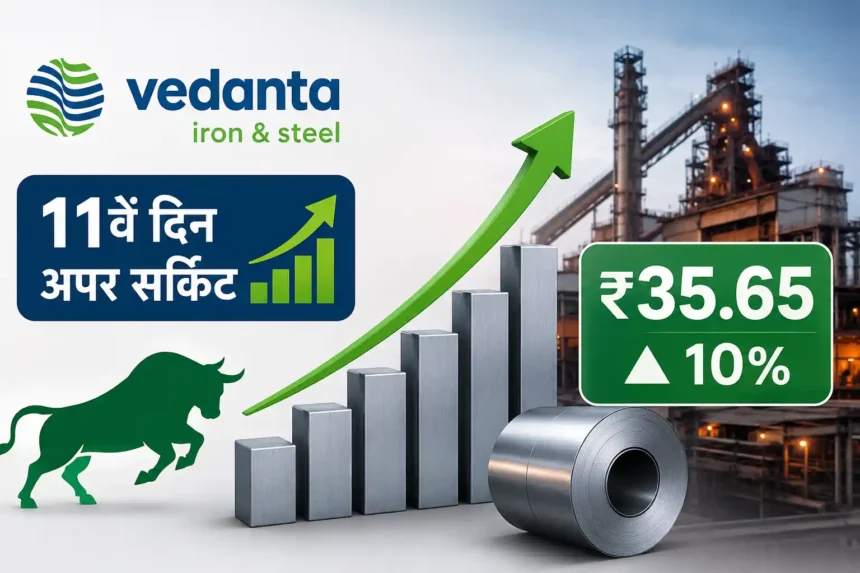vedanta-iron-and-steel-share-price-upper-circuit-11th-day-after-listing