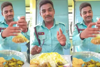 company-10-rupees-lunch-security-guard-viral-video