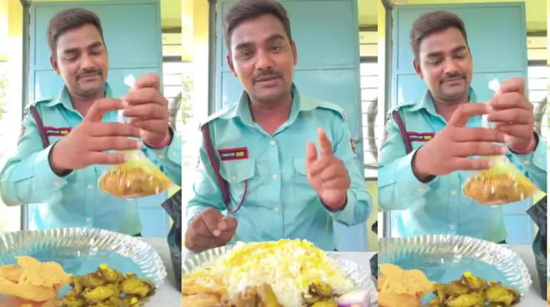company-10-rupees-lunch-security-guard-viral-video