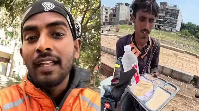 delivery-boy-akash-saroj-spends-rs-15000-feeding-poor-delhi-inspiring-story