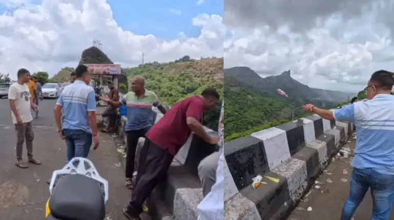 lonavala-viral-video-glass-bottle-thrown-from-bridge-hit-moving-car