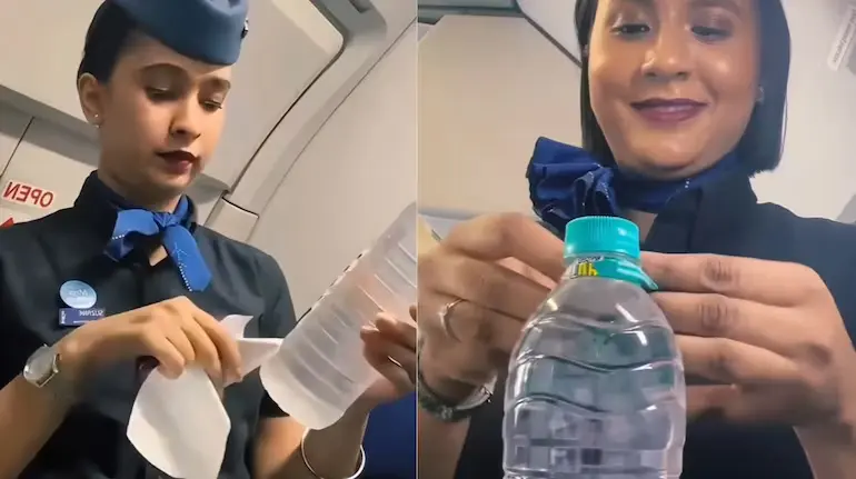flight-attendant-bottle-wrapper-knot-reason-hindi