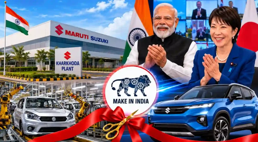 maruti-kharkhoda-plant-inauguration-pm-modi-japan-pm-largest-car-factory-india