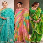 bandhani-leheriya-sarees-for-teej-raksha-bandhan-sawan-fashion