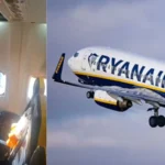 ryanair-flight-window-break-passenger-half-outside-emergency-landing-greece