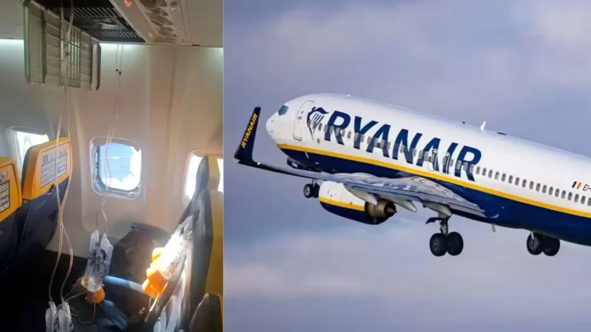 ryanair-flight-window-break-passenger-half-outside-emergency-landing-greece