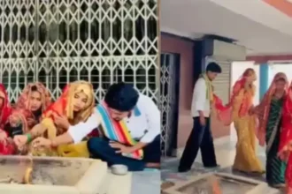 up-amroha-three-sisters-marry-one-man-viral-video