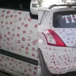3400-kiss-se-saji-car-viral-yuvak-5500-challan-gwalior