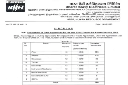 bhel-vacancy-2026-380-apprentice-posts-10th-iti-pass