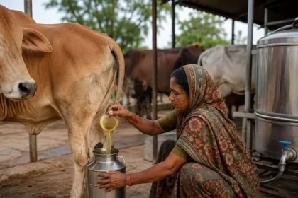 cow-urine-pilot-project-up-10-rupees-per-liter-farmers
