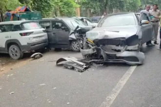 delhi-narela-mercedes-accident-woman-death-police-officer-son-arrested