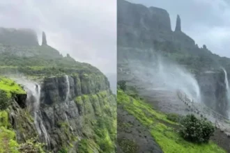 Naneghat Reverse Waterfall, नानेघाट रिवर्स वॉटरफॉल, Naneghat Waterfall, नानेघाट झरना, Reverse Waterfall Maharashtra, महाराष्ट्र रिवर्स वॉटरफॉल, Naneghat Reverse Waterfall Viral Video,