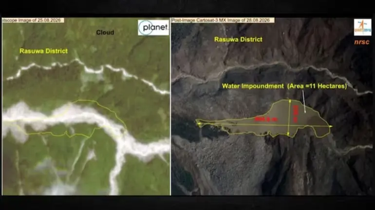 nepal-flood-isro-satellite-two-lakes-bihar-up-risk