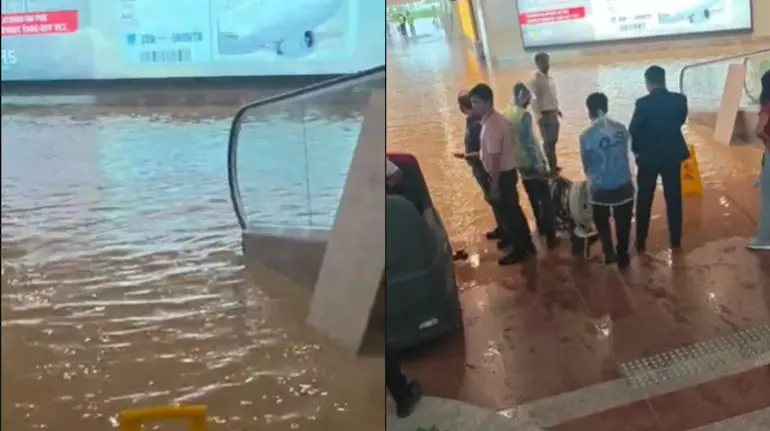 noida-airport-waterlogging-heavy-rain-aap-congress-questions