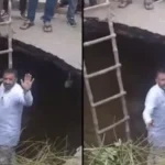 agra-road-cave-in-sp-leader-nitin-kohli-video-viral