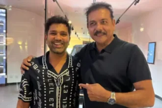 rohit-sharma-new-look-with-ravi-shastri-london-viral-photo