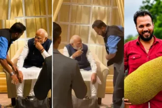 mithilesh-desai-jackfruit-king-pm-modi-meeting-video-viral