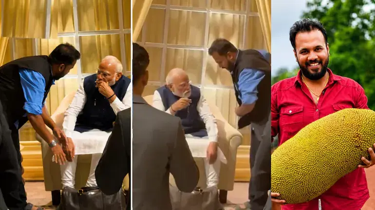 mithilesh-desai-jackfruit-king-pm-modi-meeting-video-viral