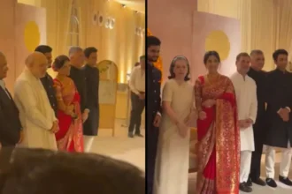 amit-shah-rahul-gandhi-same-frame-supriya-sule-daughter-reception-photo