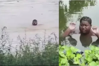 west-bengal-murshidabad-16-year-old-boy-stays-in-pond-burning-sensation