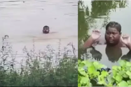 west-bengal-murshidabad-16-year-old-boy-stays-in-pond-burning-sensation