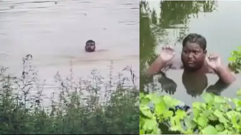 west-bengal-murshidabad-16-year-old-boy-stays-in-pond-burning-sensation