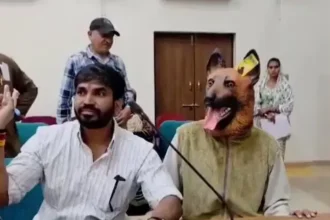 dog-mask-video-khandwa-collectorate-stray-dogs-sterilization-corruption-allegation